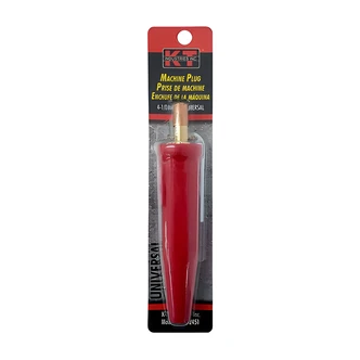 KT Industries Universal Male Machine Plug, Red, 4-1/0 Cable, 6.5 W x 9.5 D x 2.5 H