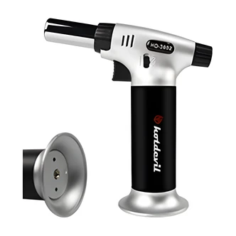 Aerosol Gas Butane Torch, Refillable, Safety Lock, Adjustable Flame, 1370 C/2498 F, 6 in W x 3 in D x 7 in H