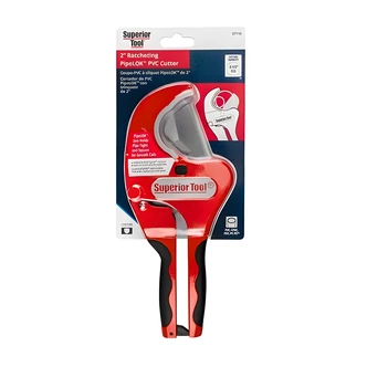 C.H. Hanson Superior Tool Ratcheting PVC Cutter, 2 in, PipeLok, Quick Release Blade