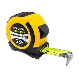 Komelon PowerBlade Tape Measure, 25 ft, Reinforced ABS Housing, High Visibility Blade, Inch/1/16, 1 EA