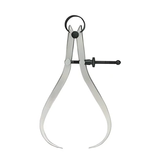 General Tools Outside Caliper, 6-1/8 in Legs, 6-5/16 in Jaw Capacity, Hardened Steel