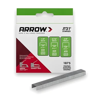 Arrow 214, Light Duty Staples, Galvanized Steel, 5/CS