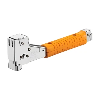 Arrow Fastener Hammer Tacker, Heavy Duty, Steel, Chrome Finish, Shatter-Proof Plastic Handle, Uses T-50 Staples, 1/4-1/2"
