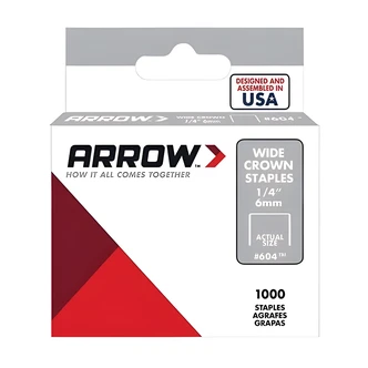 Arrow 605, Staples, Wide Crown, 5/16 in, Heavy Duty, 5/CS