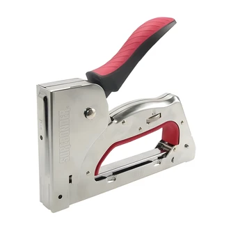 Surebonder 3-In-1 Heavy Duty Staple Gun, Narrow Crown, Adjustable Drive Depth, All-Steel Construction, Ergonomic Grip
