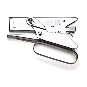 Arrow Fastener Plier Type Stapler, Heavy Duty, All Steel, Chrome Finish, 2 3/4 in Throat, 1/4 in, 5/16 in Staples