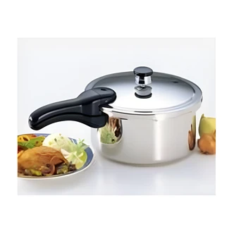 Presto Pressure Cooker, Stainless Steel, 4 qt, 16.5 x 10 x 7.75 in, Bi-Metal Clad Base