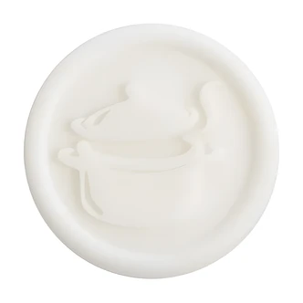 HIC Pot Minder Boil Disc, Natural Stoneware, Reusable, Food Safe, Heat Safe, 2.25" x 2.25" x 0.375"