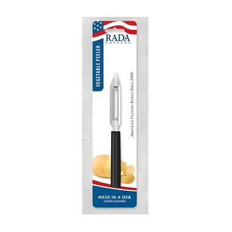 Rada Vegetable Peeler, Black, Swiveling Blade, Left- and Right-Handed