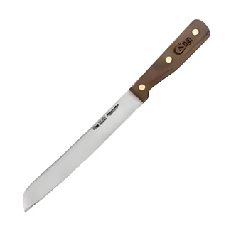 Case Bread Knife, 8 in, Walnut Handle, Brass Pins, Tru-Sharp Stainless Steel, Miracl-Edge Serrations