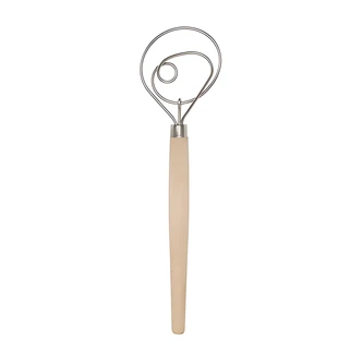 Mrs. Anderson's Baking Dough Whisk, 12 in, Stainless Steel, Beechwood Handle