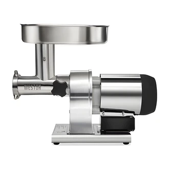 Weston Butcher Series #8 Grinder, 1/2 hp, 375 W, 4-6 lb/min, Sausage Stuffing Kit