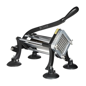 Weston French Fry Cutter, Wall Mount, 3/8 in Stainless Steel Blade, Suction Cup Feet