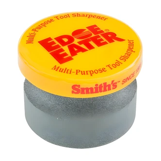 Smith's Edge Eater Lawn and Garden Tool Sharpener, Coarse Grit, Groove Grip, Stone Cap, 7.25 W x 7.5 D x 5.25 H in