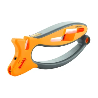 Smith's Handheld Sharpener, Jiffy-Pro, Two Stage, Soft Grip Handle, For Straight Edge Knives, Scissors, Game Shears