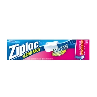 Ziploc Easy Slider Storage Bags, Gallon, 18/CT