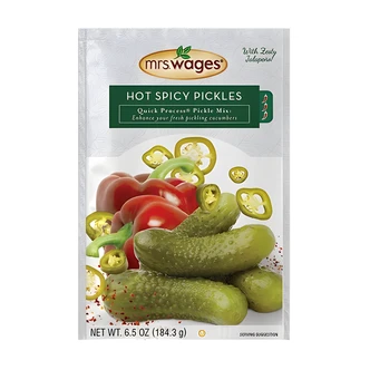 Kent Precision Foods Group Hot Spicy Pickle Mix, Jalapeno, Medium Spicy, 5.5 W x 12.5 D x 8 H in