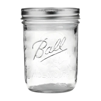 Ball Wide Mouth Mason Jar Lid, Two-Piece, Molded Ribs, Round Bottom, Pint, Freezing, Canning/Bottling Equip