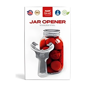 Forjars Jar Opener, Stainless Steel, Manual, Vintage Style, 4" W x 1" D x 6" H
