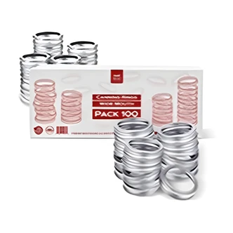 ForJars Canning Rings, Wide Mouth, Rust-Resistant, 100/EA