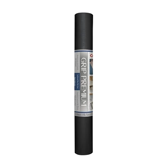 Kittrich Grip Premium Solid Black Mat, 18 in x 4 ft, 6/CT
