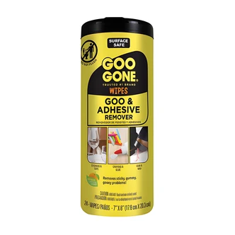 Goo Gone Clean Up Wipes, 24/CT, Portable Sticky Residue Remover