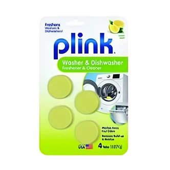 Iron Out Plink Washer And Dishwasher Freshener And Cleaner, Lemon Scent, 4 Tabs