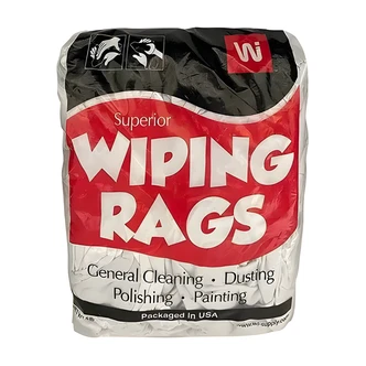 American Textile Mills White Painting Rags, Cotton, 4 lb, Resealable Bag, Extra Large, 10 x 15 x 1.5 in