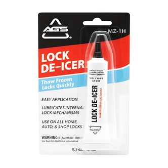 AGS Lock De-Icer Tube, 0.5 oz, Alcohol-Based, Non-Toxic, Paint-Safe