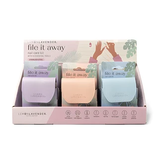 Lemon Lavender Nail Care Kit, 8-Piece, Travel Case, Stainless Steel
