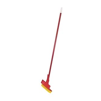 Birdwell Cleaning Products Sponge Mop, Polypropylene Wringer Head, Polyester Foam Sponge, 7/8" x 48" Handle, Swivel Hang Up Cap
