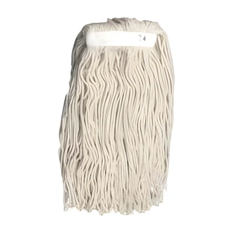 Birdwell Cleaning Products, Cotton Mop Head, 4-Ply Cotton Yarn, 1 1/4" Head Band, 20" Size, For 527 Handle