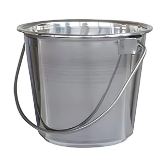 Buffalo AmeriHome Stainless Steel Bucket, 1/4 gal, Nesting, Long Handle, 6 W x 6 D x 7 H