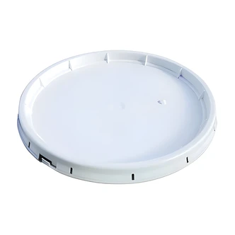 Leaktite Plastic Tearstrip Gasketed Lid, For 3 1/2-5 Gal Pails, Tamper Resistant, Solvent Resistant