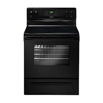 Frigidaire Electric Smooth Top Range, Black, Large Capacity Oven, Store-More Storage Drawer, 12" Element, 30W x 30D x 35H