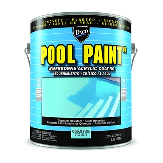 California Products Ocean Blue Pool Paint, Water-Based, Semi-Gloss, 1 gal