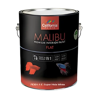 California Products Malibu Acrylic Interior Paint, Flat Neutral Base, Low Odor, Quick Drying, Anti-Spatter