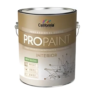 California Products ProPaint Semi-Gloss Interior Paint, Scrubbable Latex, Quick-Dry, 14 W x 14 D x 8 H