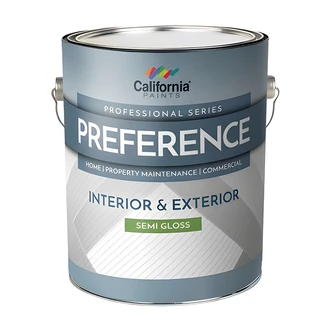 California Products Preference Semi-Gloss Interior/Exterior Paint, Deep Base, 14 W x 14 D x 8 H