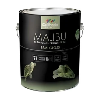 California Products Malibu Interior Paint, Semi Gloss, Acrylic, Low Odor, Anti-Spatter, Quick Drying