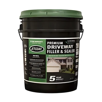 Jetcoat Driveway Sealer, Polymer Modified Asphalt Emulsion, Sand Fortified, 12.5 in x 12.5 in x 14.75 in, 56 lb