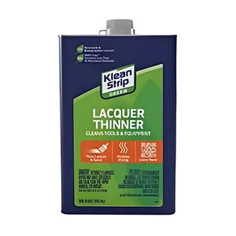 Klean-Strip Green Lacquer Thinner, Quart, Low Odor, Biodegradable, 6/CT