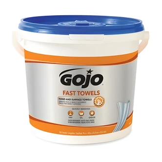 GOJO Fast Towels Disposable Hand Cleaning Towel, 16.25" W x 16.25" D x 7.5" H