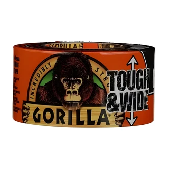 Gorilla Tough & Wide Duct Tape, Black, 3 In W, 1 Ea