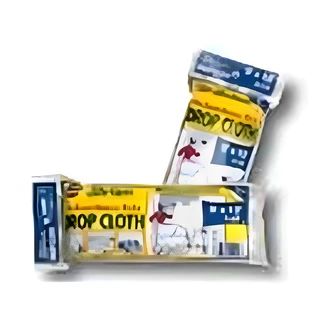 Warp's Jiffy-Cover Heavy Duty Drop Cloth, 9 ft x 12 ft, .8 Mil, Polybagged, Made in USA