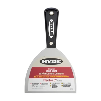 Hyde Flexible Joint Knife, 5 in, Black/Silver, High Carbon Steel Blade, Nylon Projection-Interlock Handle