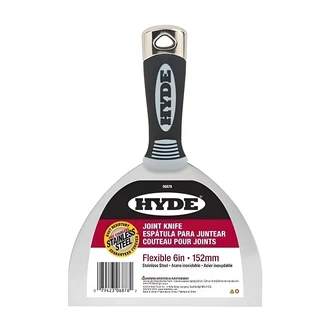 Hyde Flexible Pro Stainless Joint Knife, 5 in, Hammer Head, Overmold Grip