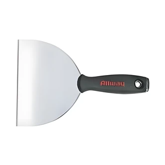 Linzer Wall Scraper, Flexible, 6 in, Soft Grip Handle, High Carbon Steel Blade, Hammer End