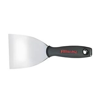 Linzer Wall Scraper, 4 in, Flexible, High Carbon Steel Blade, Soft Grip Handle, Hammer End