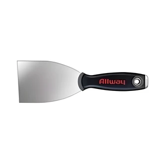 Linzer Stiff Wall Scraper, 3 in, Carbon Steel, Softgrip, 5.5 in W x 10.75 in L